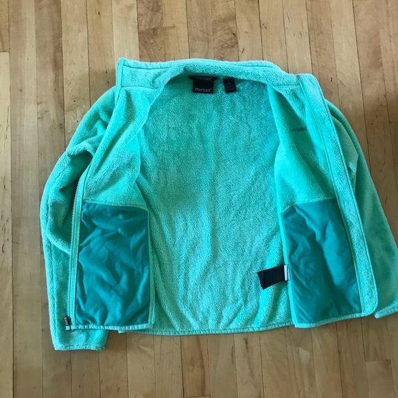 Marmot Lime Green Fuzzy Jacket - Picture 4 of 8